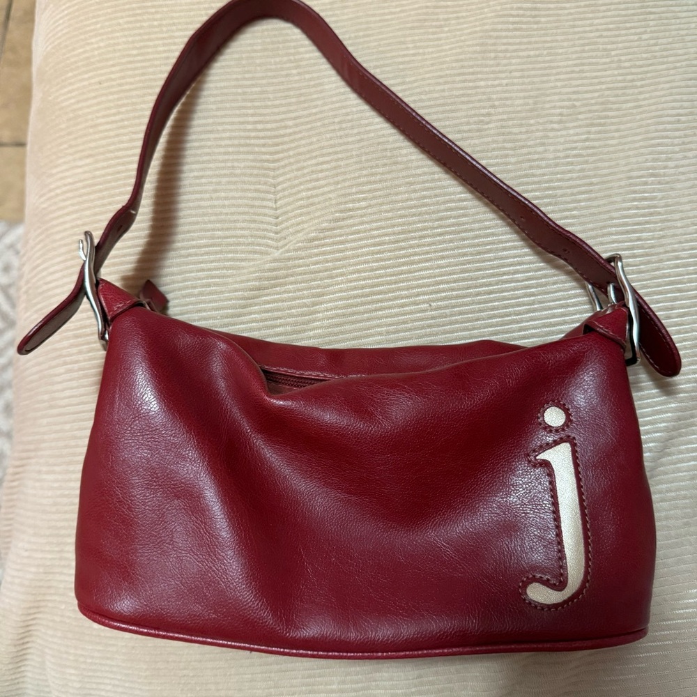 Liz Claiborne Red Leather Shoulder Bag